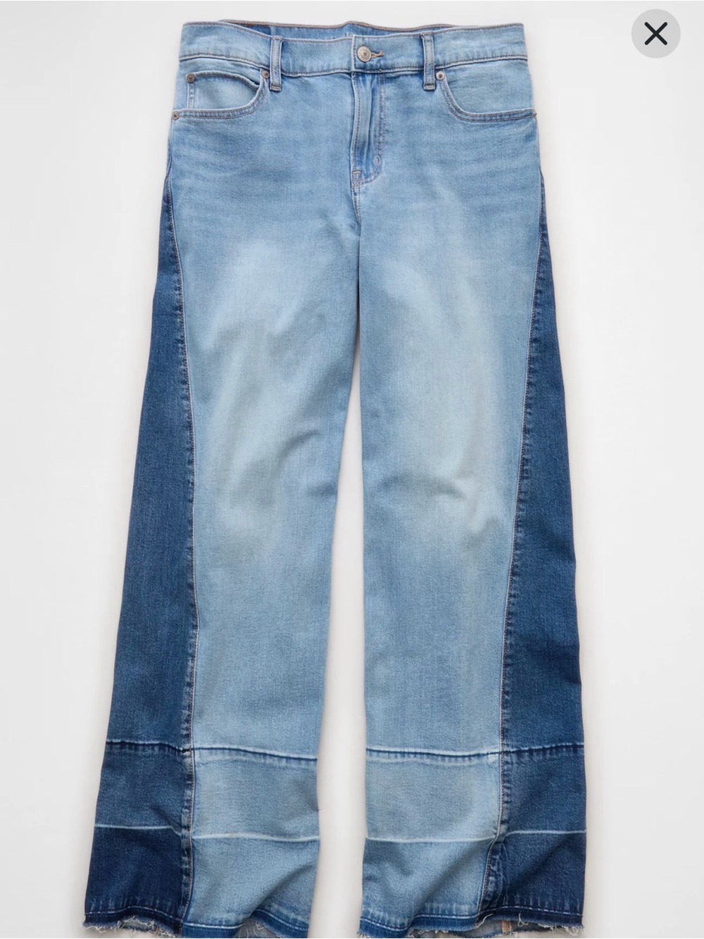 American Eagle low rise - ultra wide leg Jeans - Women's size 8 - Picture 4 of 11